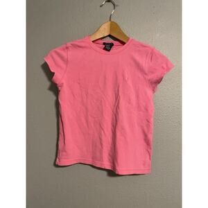 Vintage GAP Juniors Baby Tee XXL Pink Butterfly Embroidered Stretch Cropped 2003